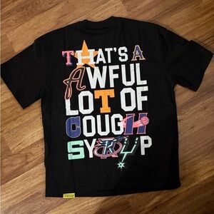 Black T-Shirt with Yellow Tag